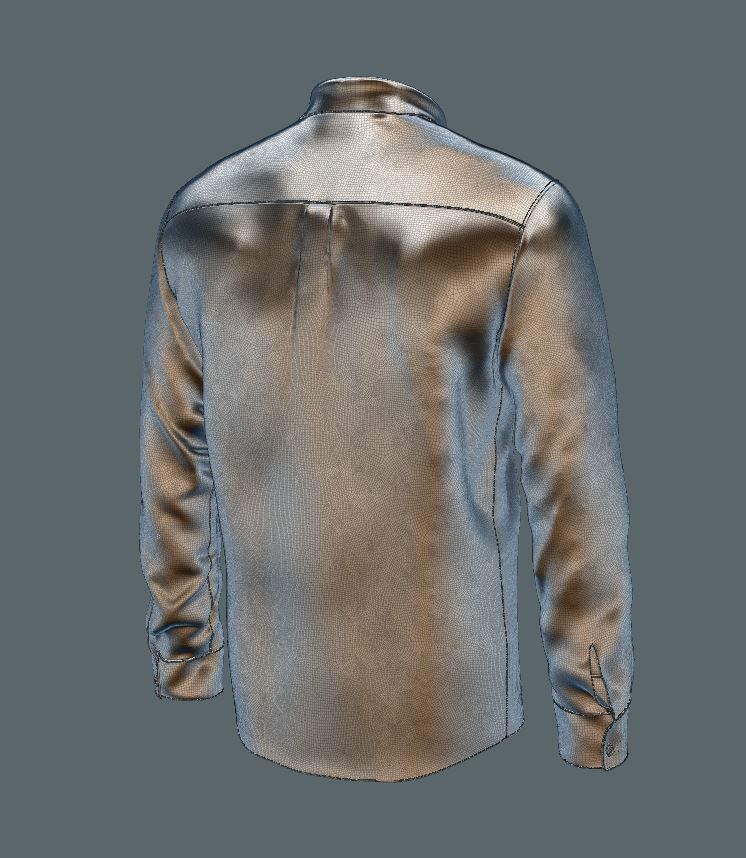 Men Shirt 3D model_4