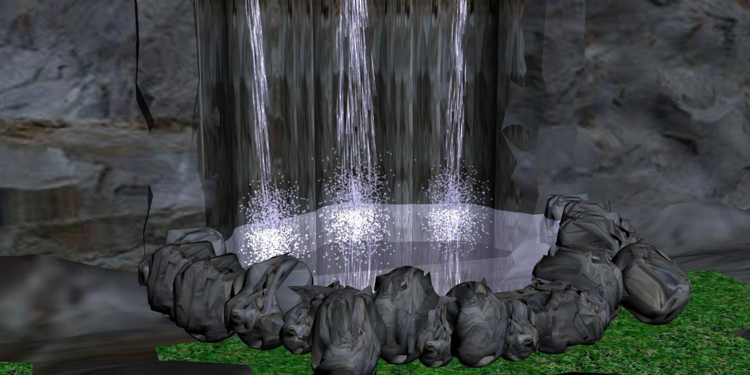 Animated Water Fall 3D model_6