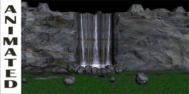 Animated Water Fall 3D model_9