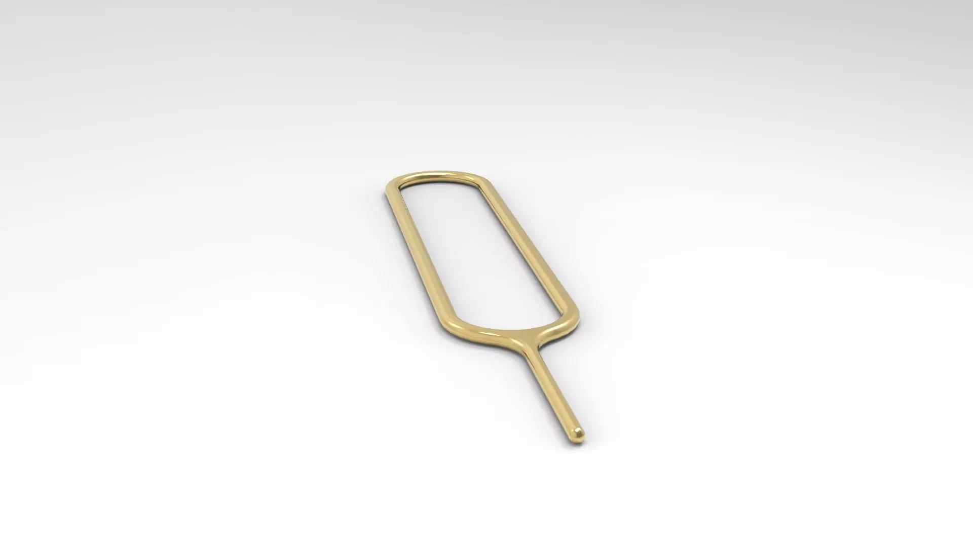 Sim-Removal-Ejector-Pin gold plated key ring 3D print model_0