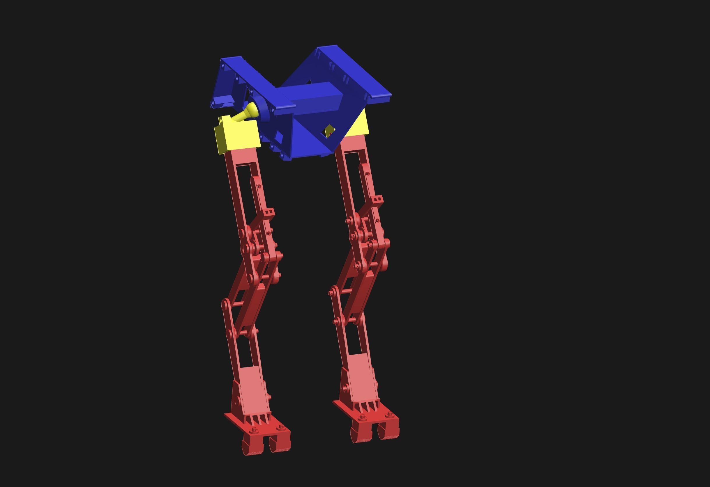 XTI PASSIVE DYNAMIC ROBOT WALKER 3D print model_4