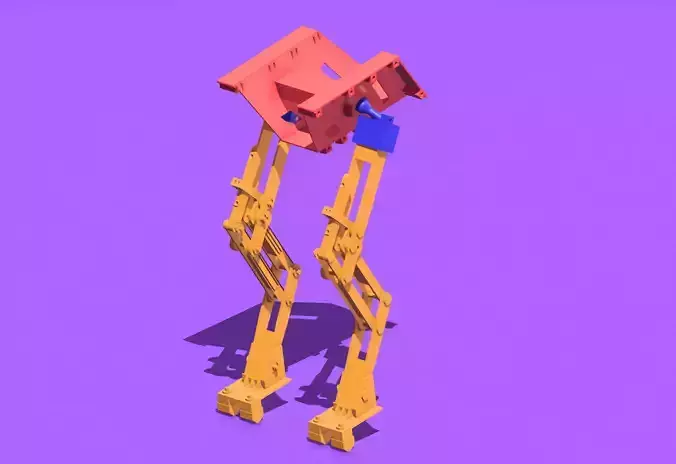 XTI PASSIVE DYNAMIC ROBOT WALKER 3D print model