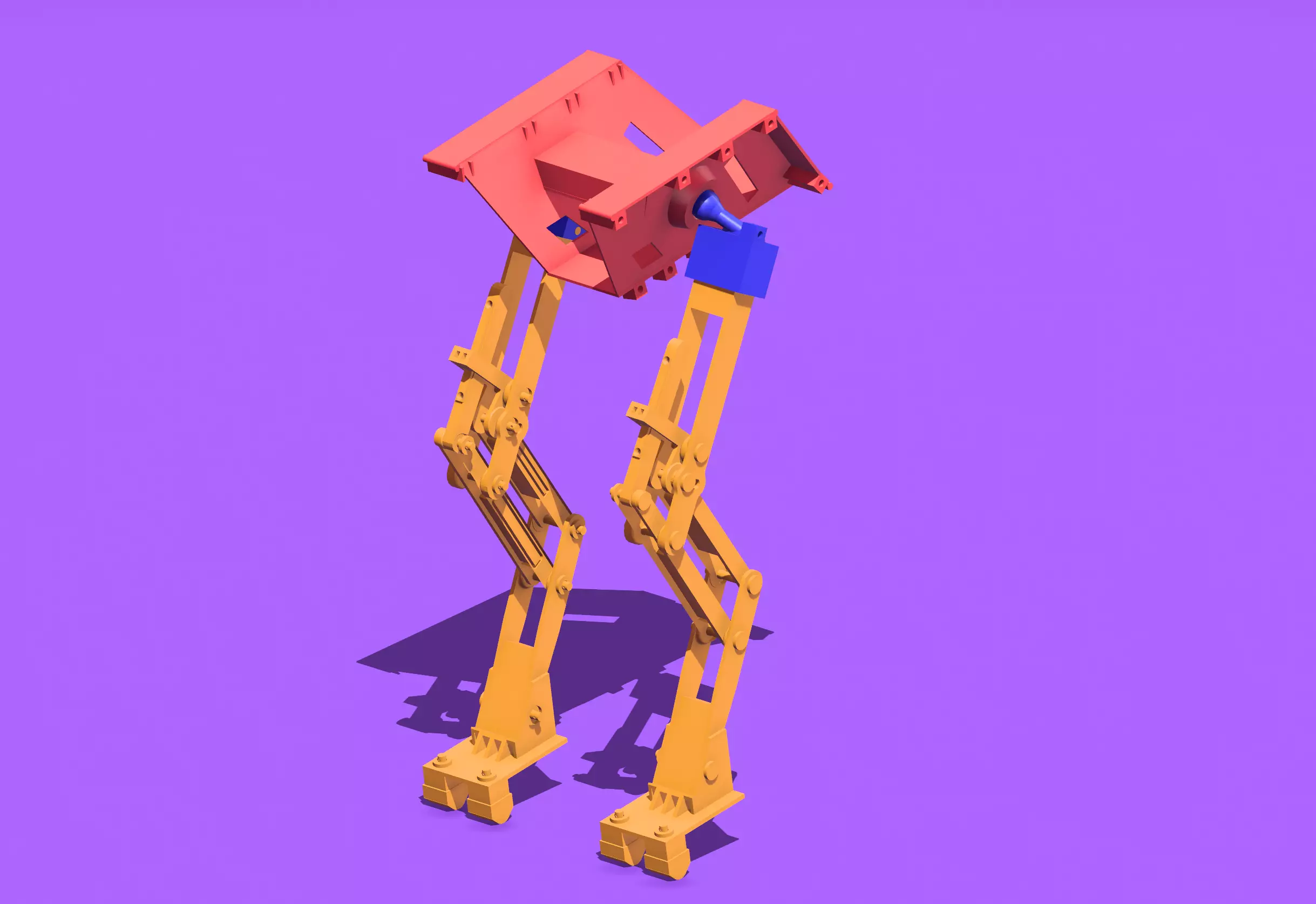 XTI PASSIVE DYNAMIC ROBOT WALKER 3D print model_0