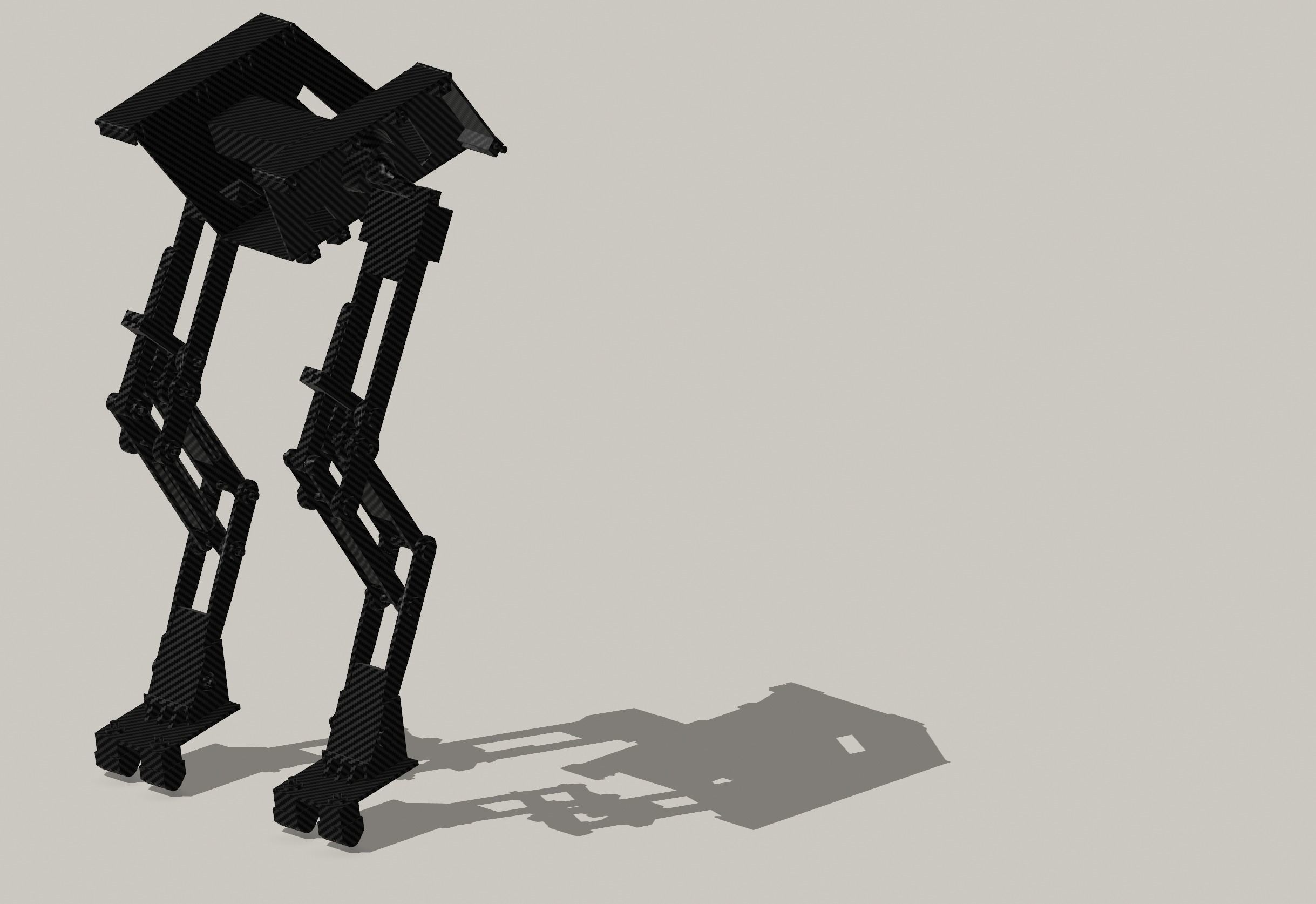 XTI PASSIVE DYNAMIC ROBOT WALKER 3D print model_10