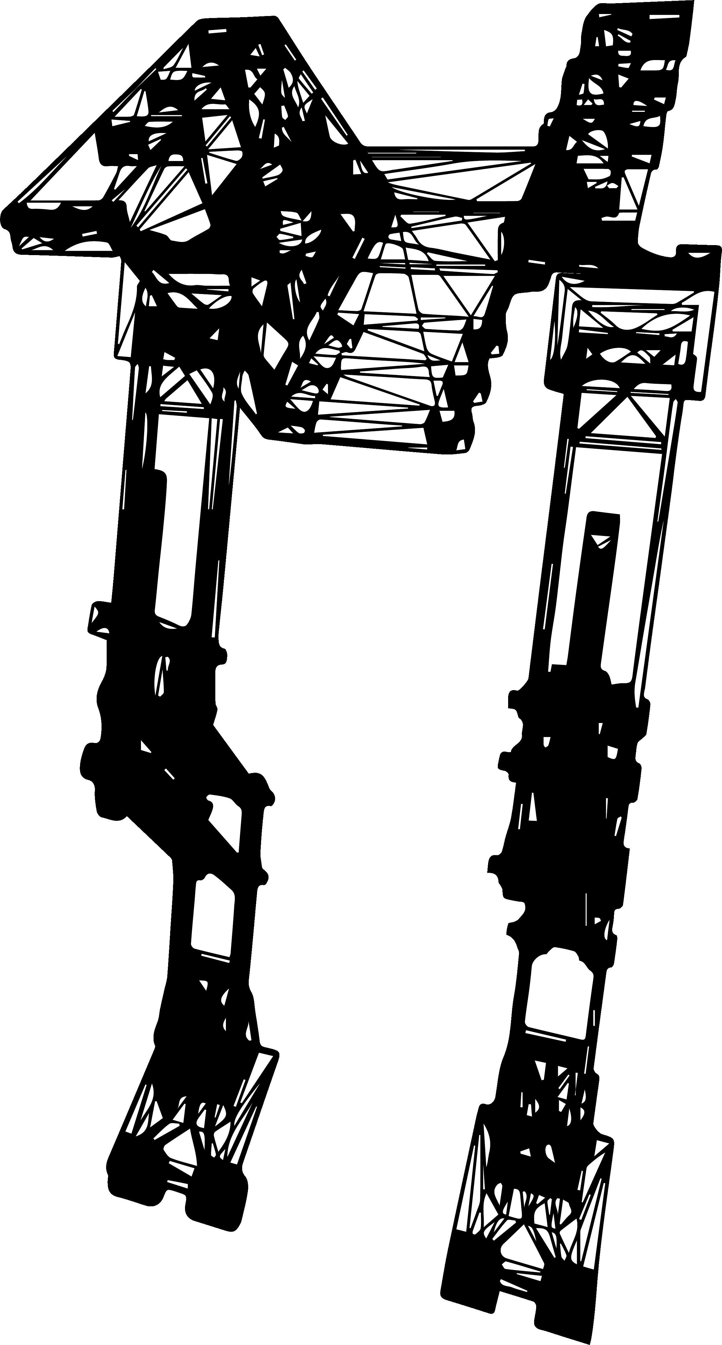 XTI PASSIVE DYNAMIC ROBOT WALKER 3D print model_12