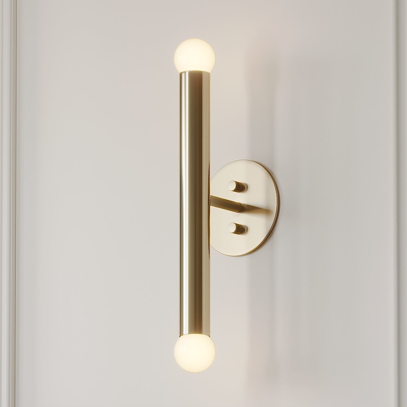 Miro 2 - Brass Vanity Wall Sconce 3D model_1
