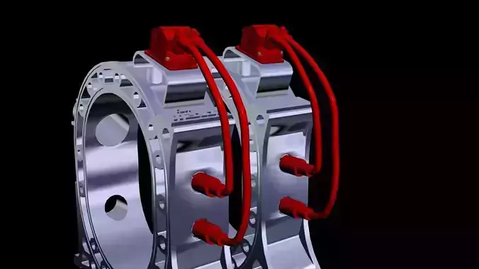 MSD ignition performance part - rotary engine Low-poly 3D model