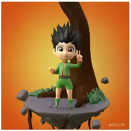 Chibi base mesh V2 Low-poly 3D model