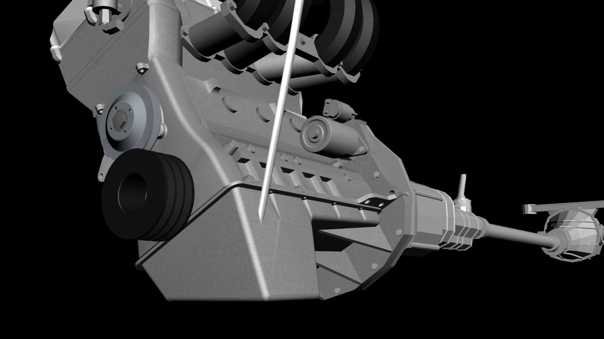 Engine 4 cylinders double cam electronic injection 16v- M42B18 3D model_3