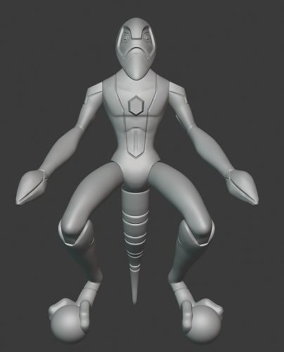 Ben 10 XLR8 3D Model Statue Free 3D print model