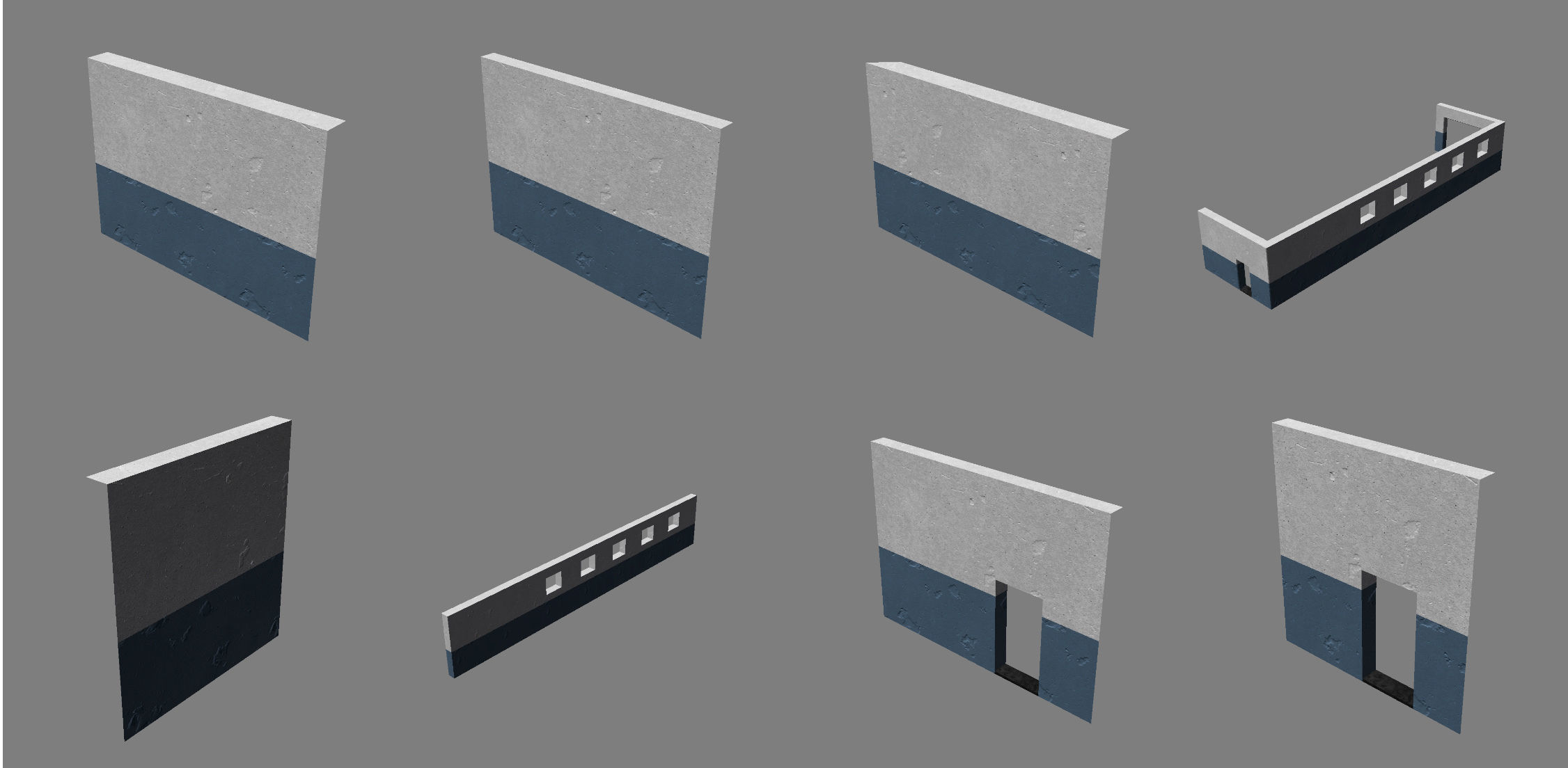 Modular Car Service Low-poly 3D model_13