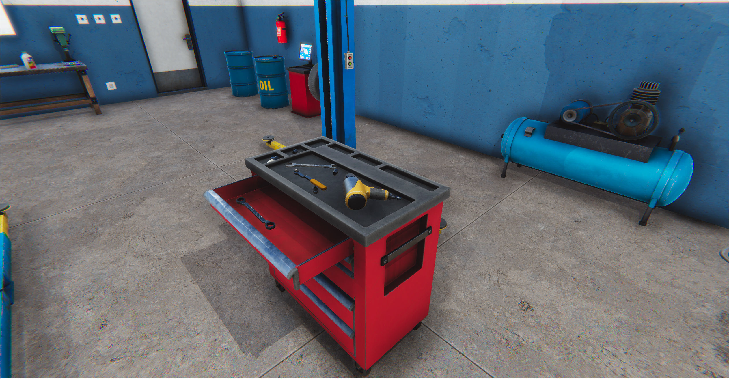 Modular Car Service Low-poly 3D model_5