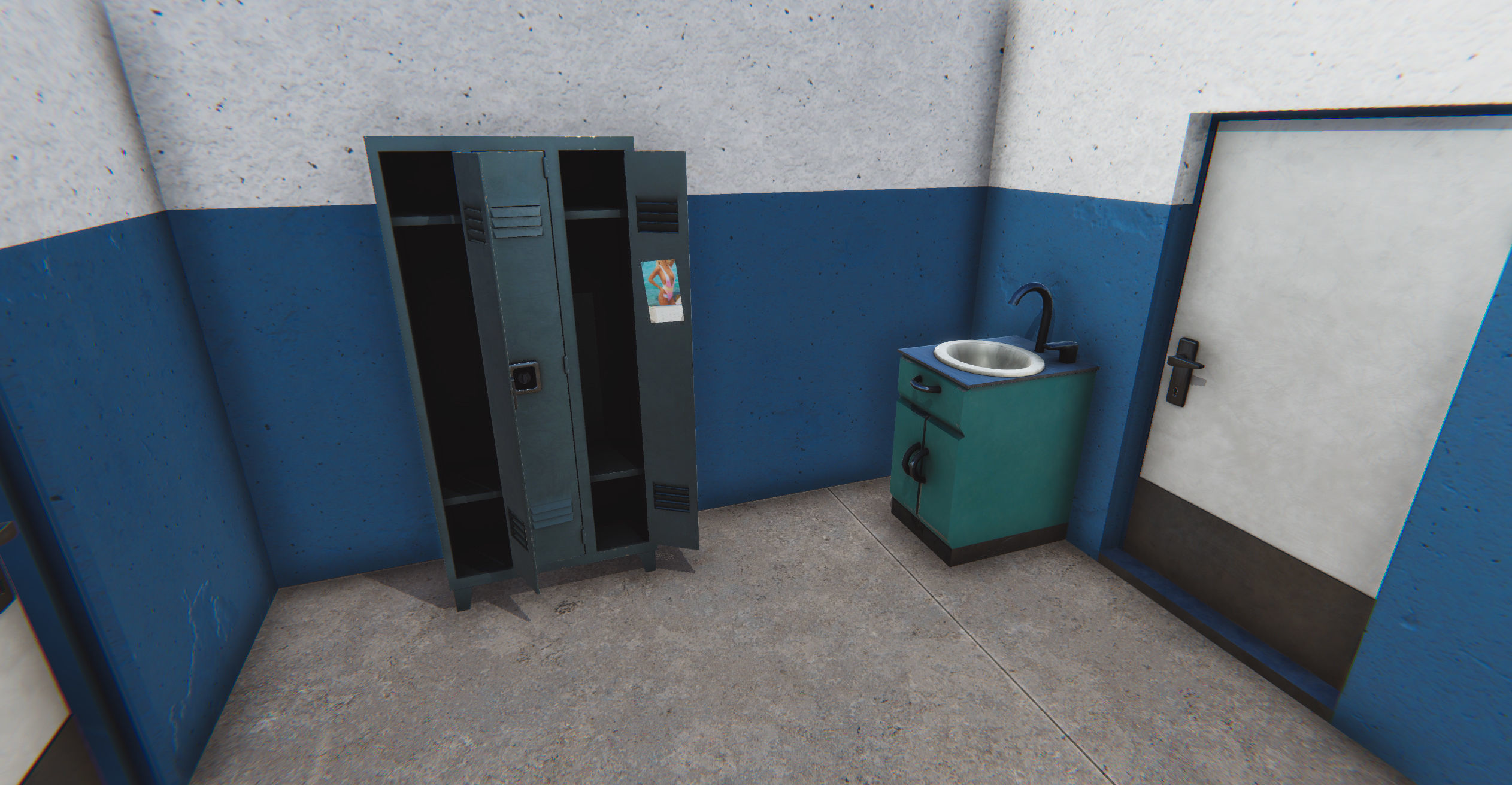 Modular Car Service Low-poly 3D model_9