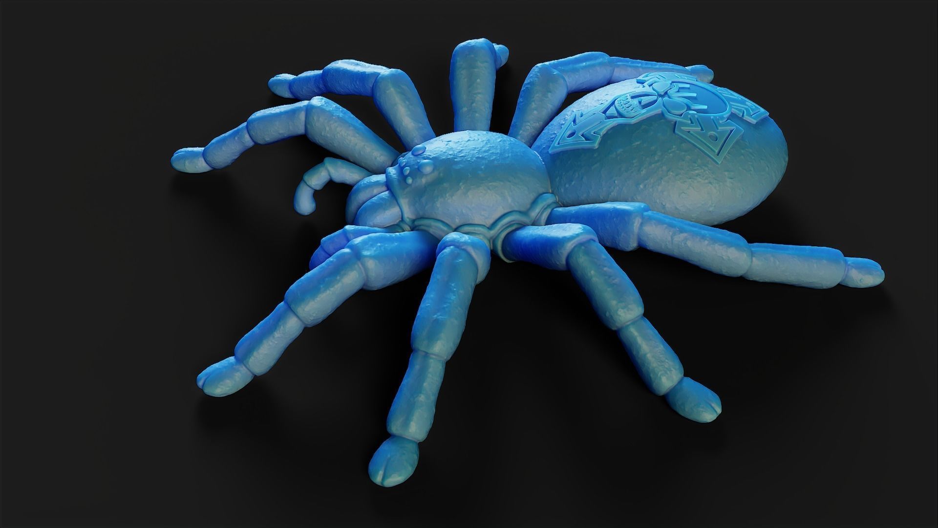 Stylized Spider 3D print model_3