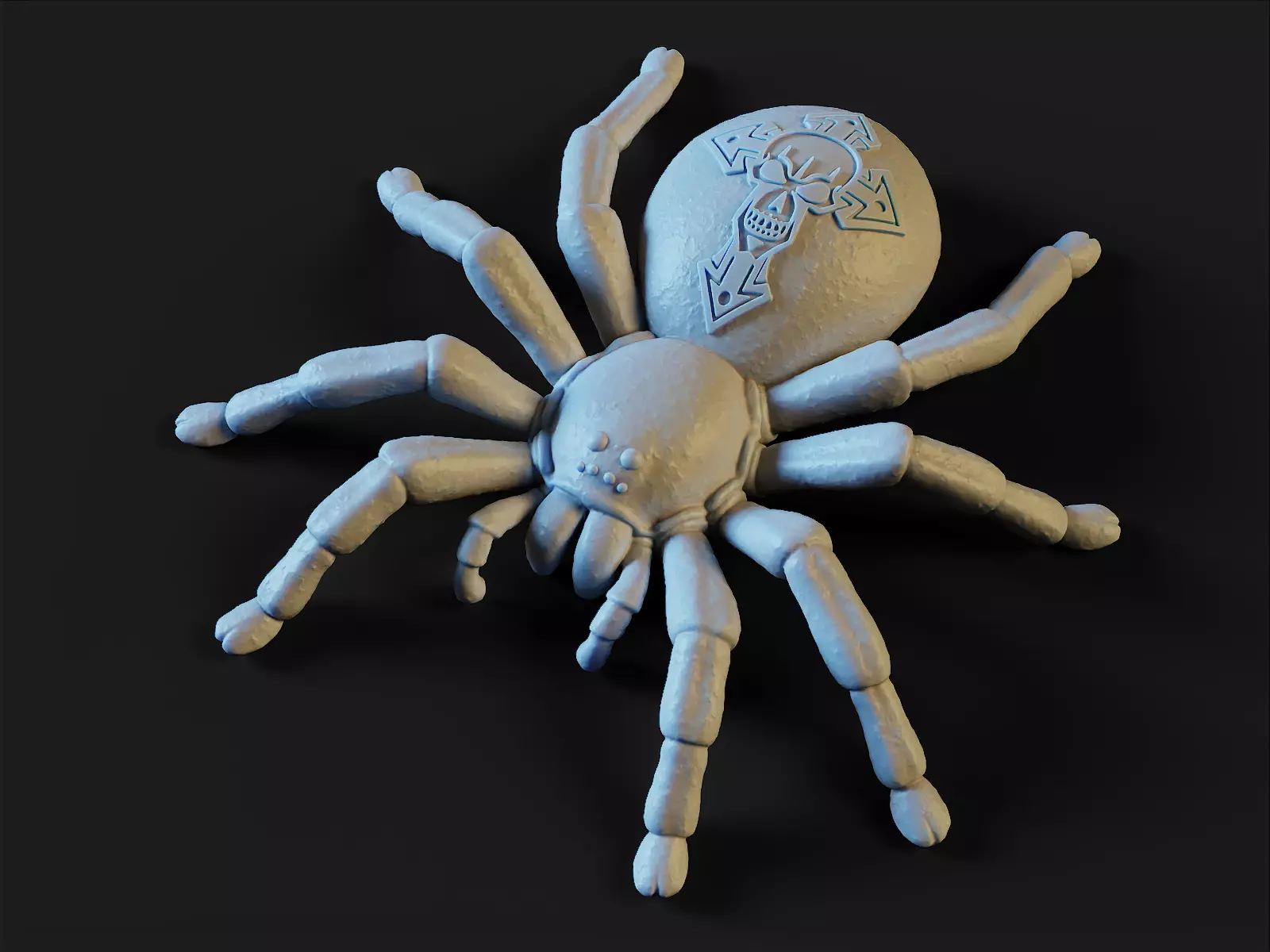 Stylized Spider 3D print model_0