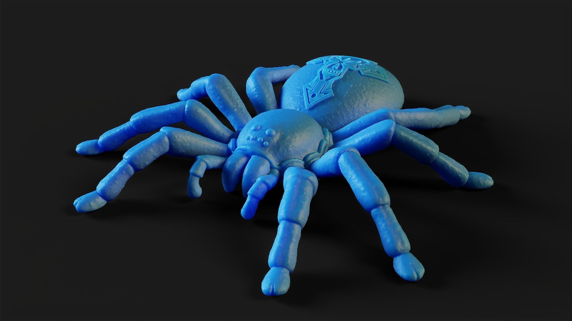 Stylized Spider 3D print model_2