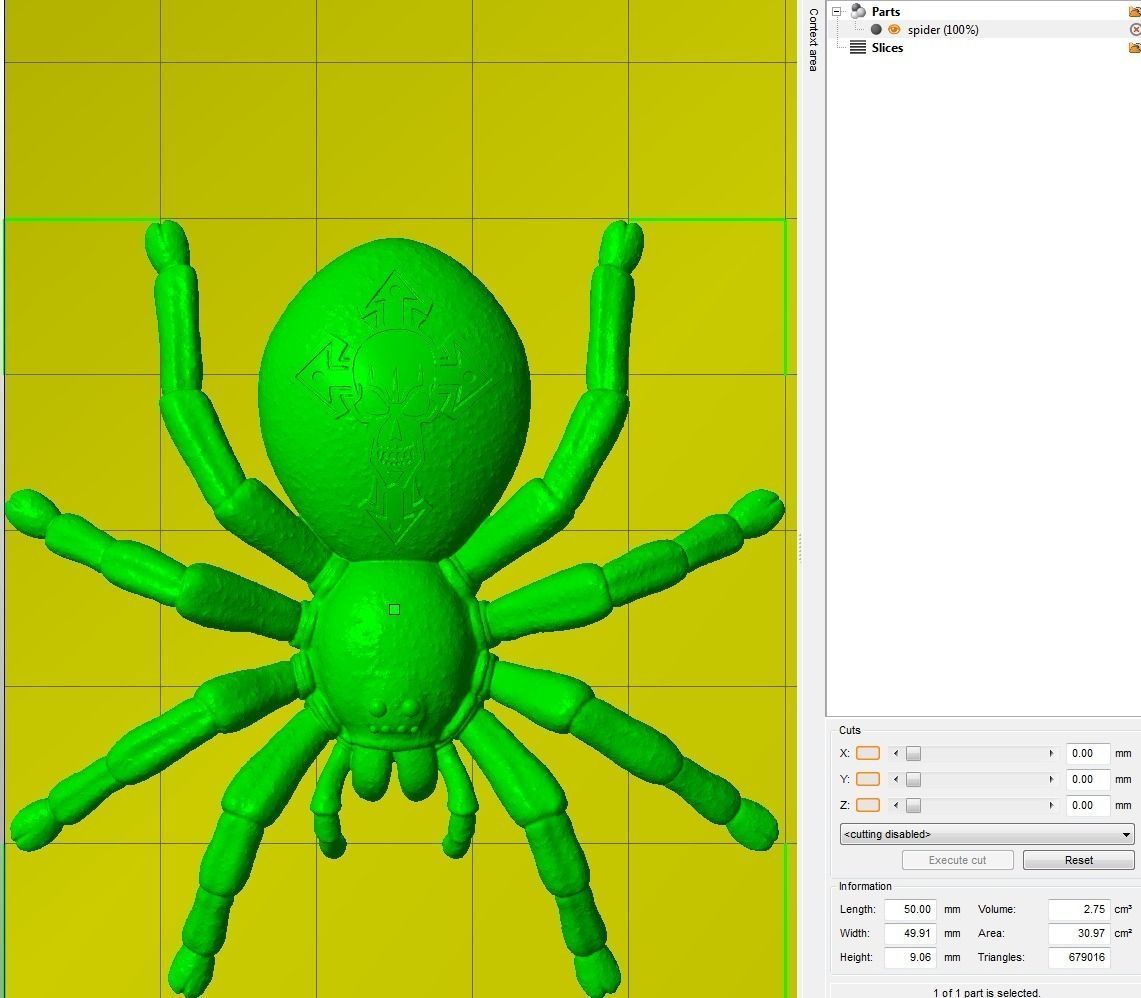 Stylized Spider 3D print model_13