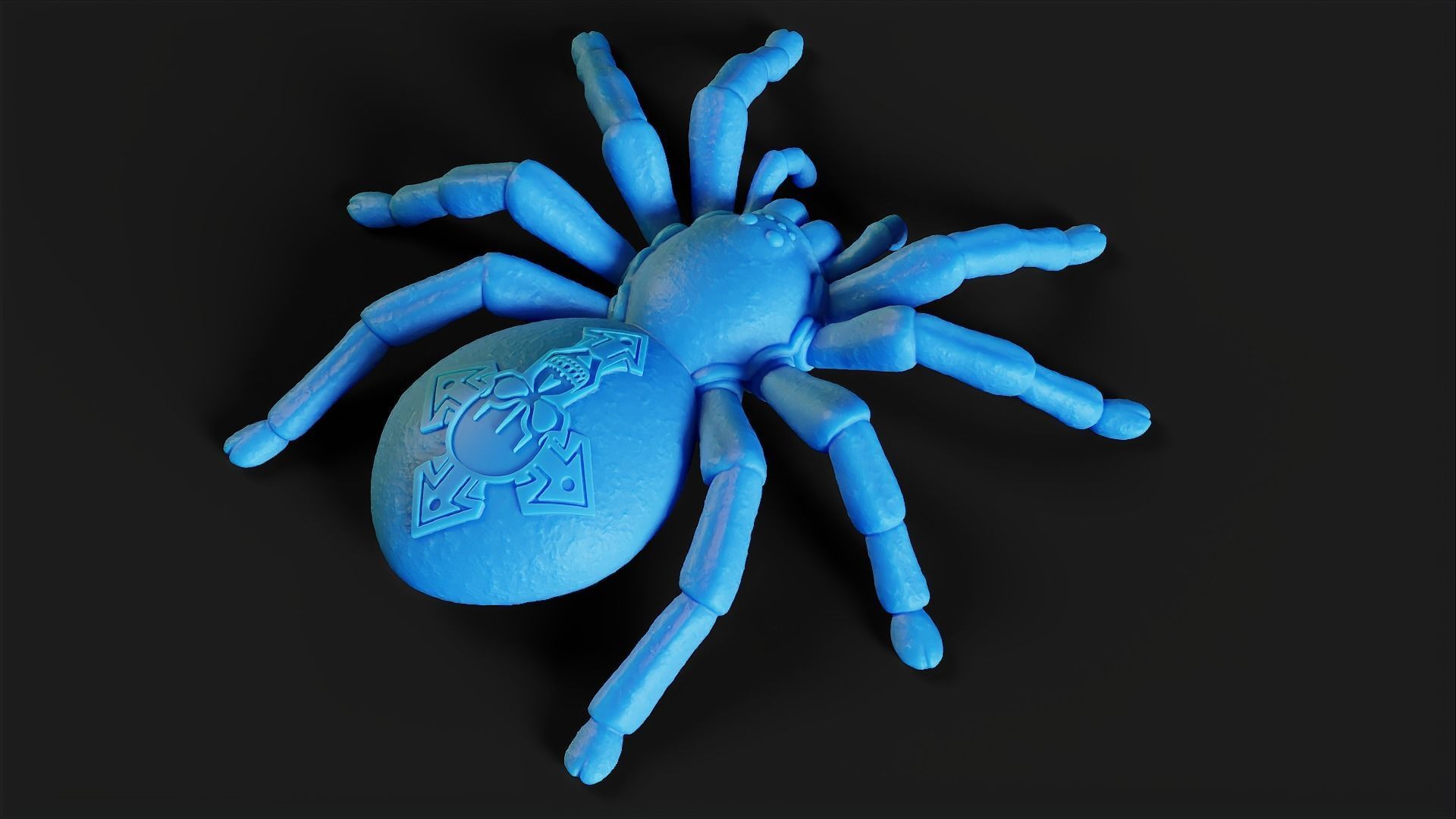 Stylized Spider 3D print model_6