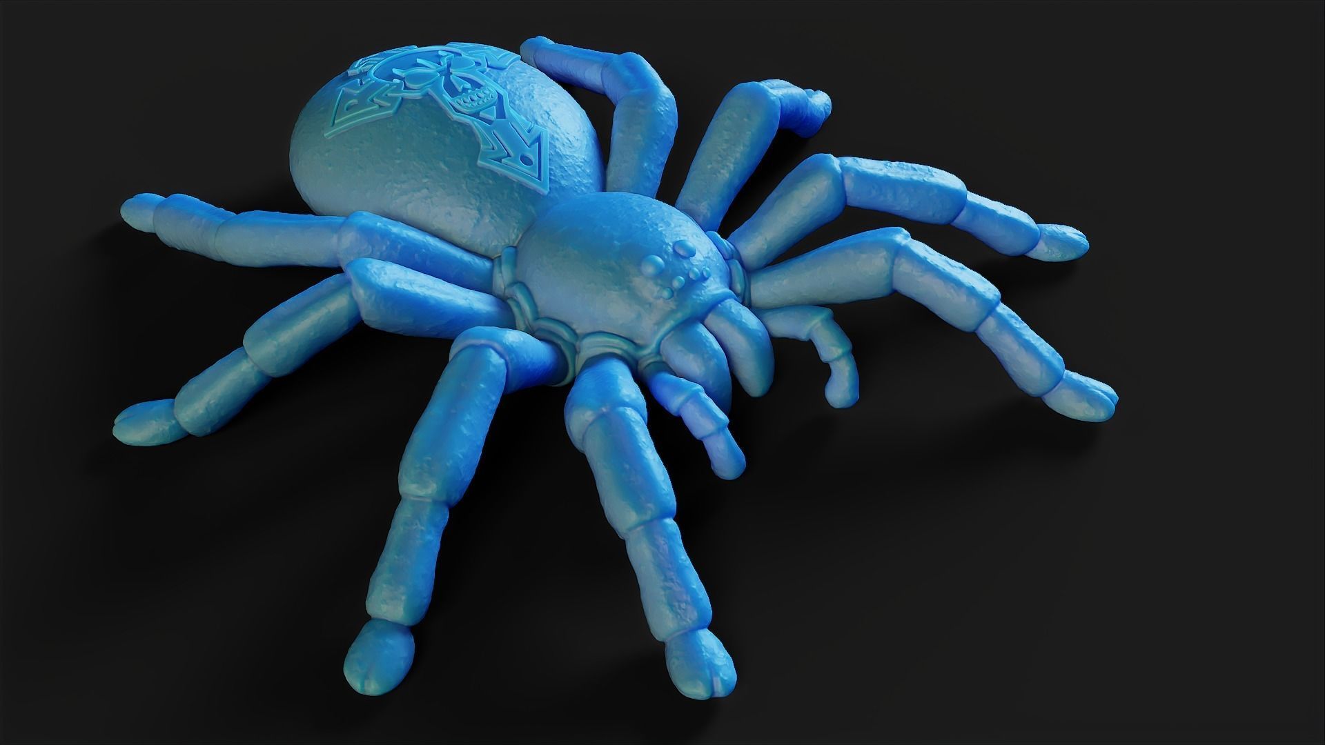 Stylized Spider 3D print model_8