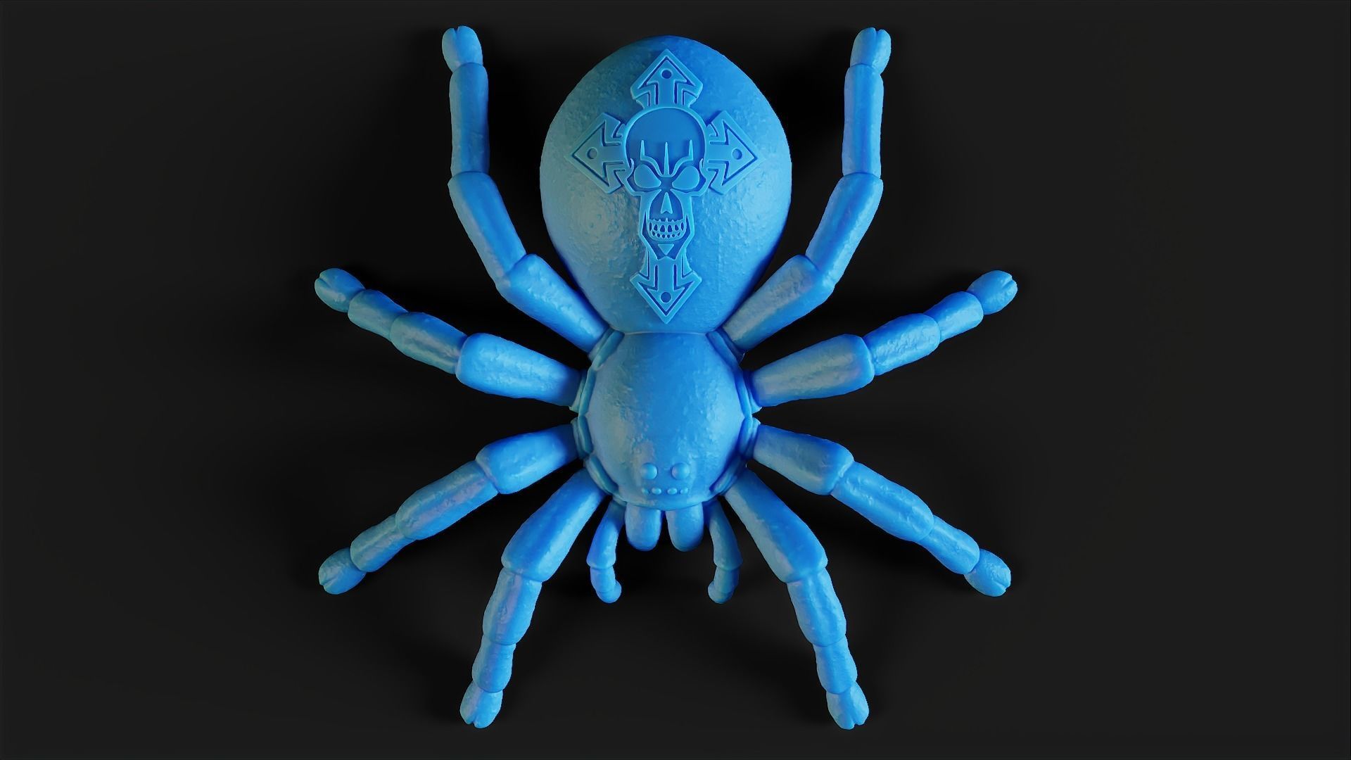 Stylized Spider 3D print model_9