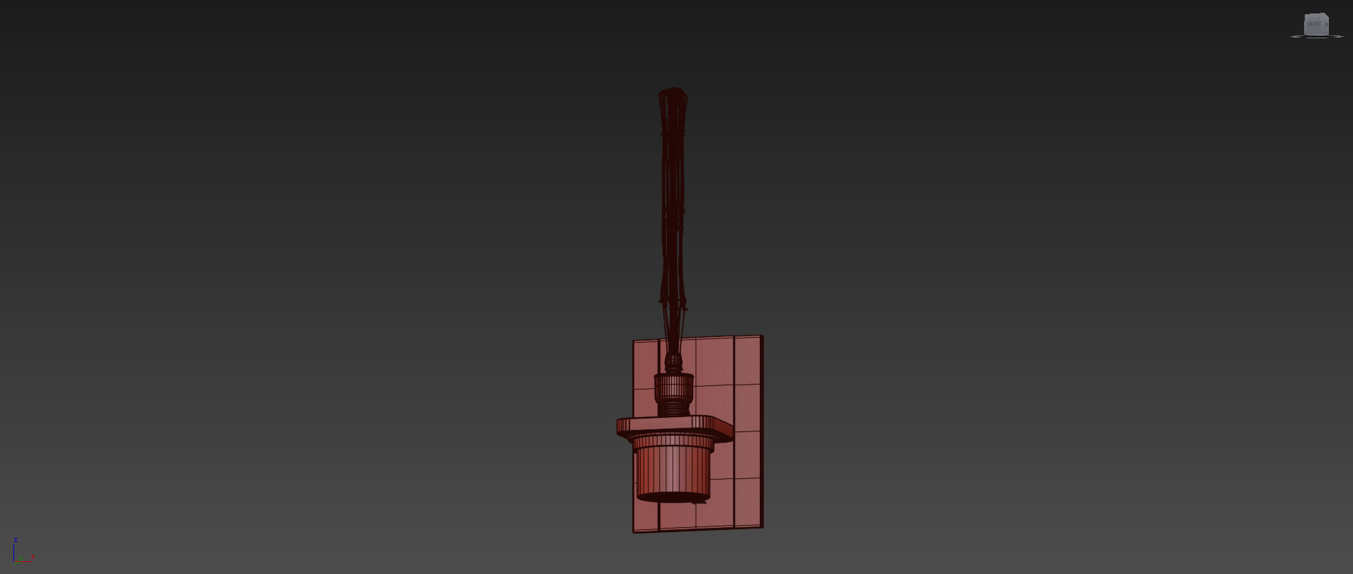 Oxon Hill 1-Light Armed Wall Sconce by Brayden Studio 3D model_9