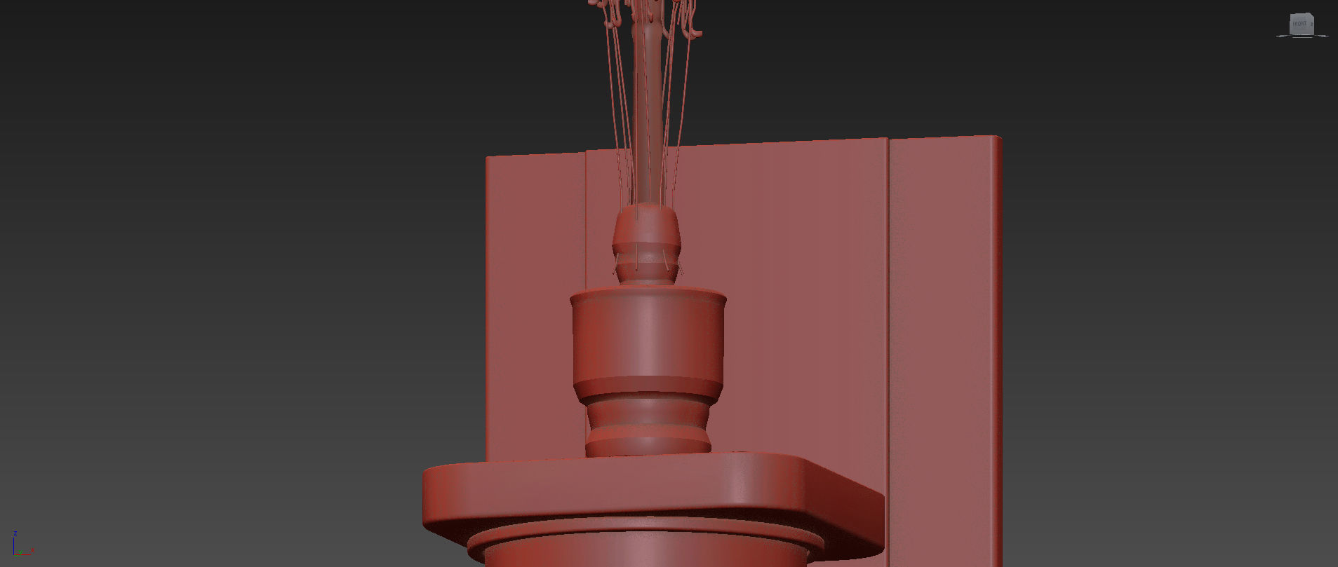 Oxon Hill 1-Light Armed Wall Sconce by Brayden Studio 3D model_7