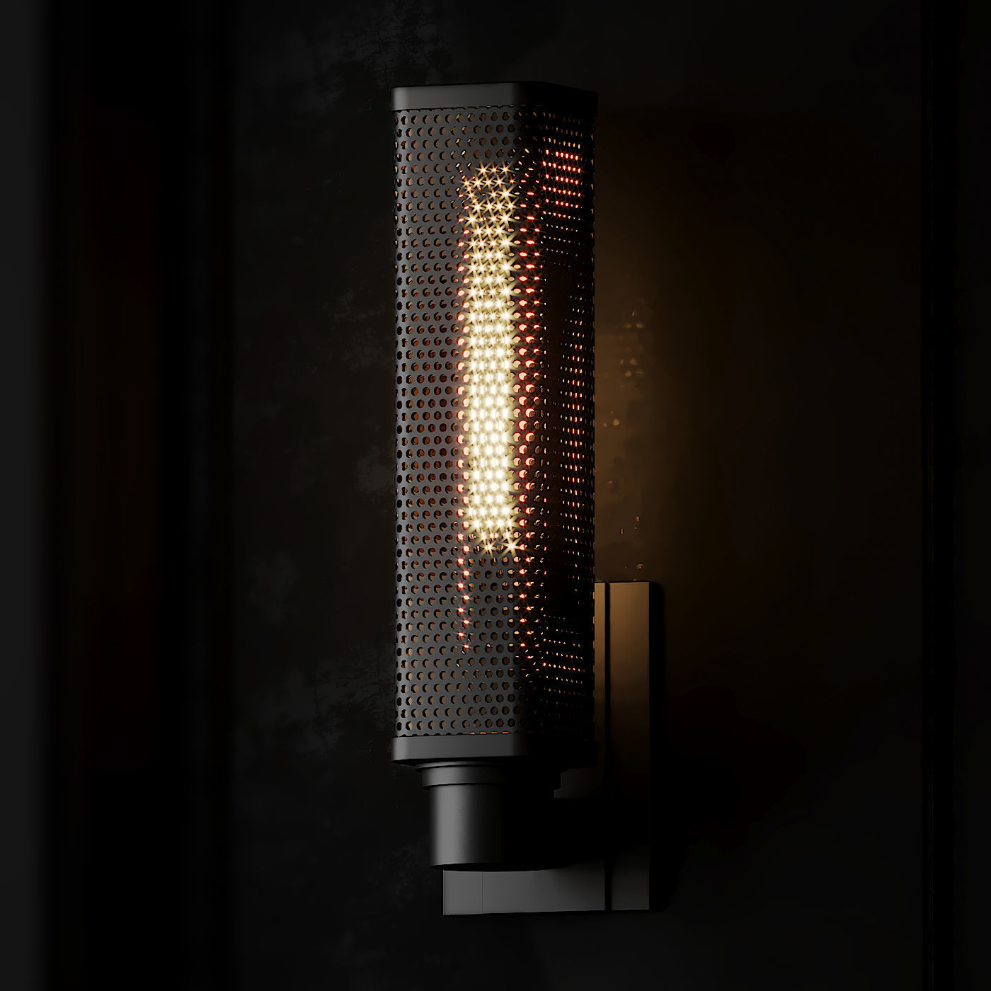 Oxon Hill 1-Light Armed Wall Sconce by Brayden Studio 3D model_2