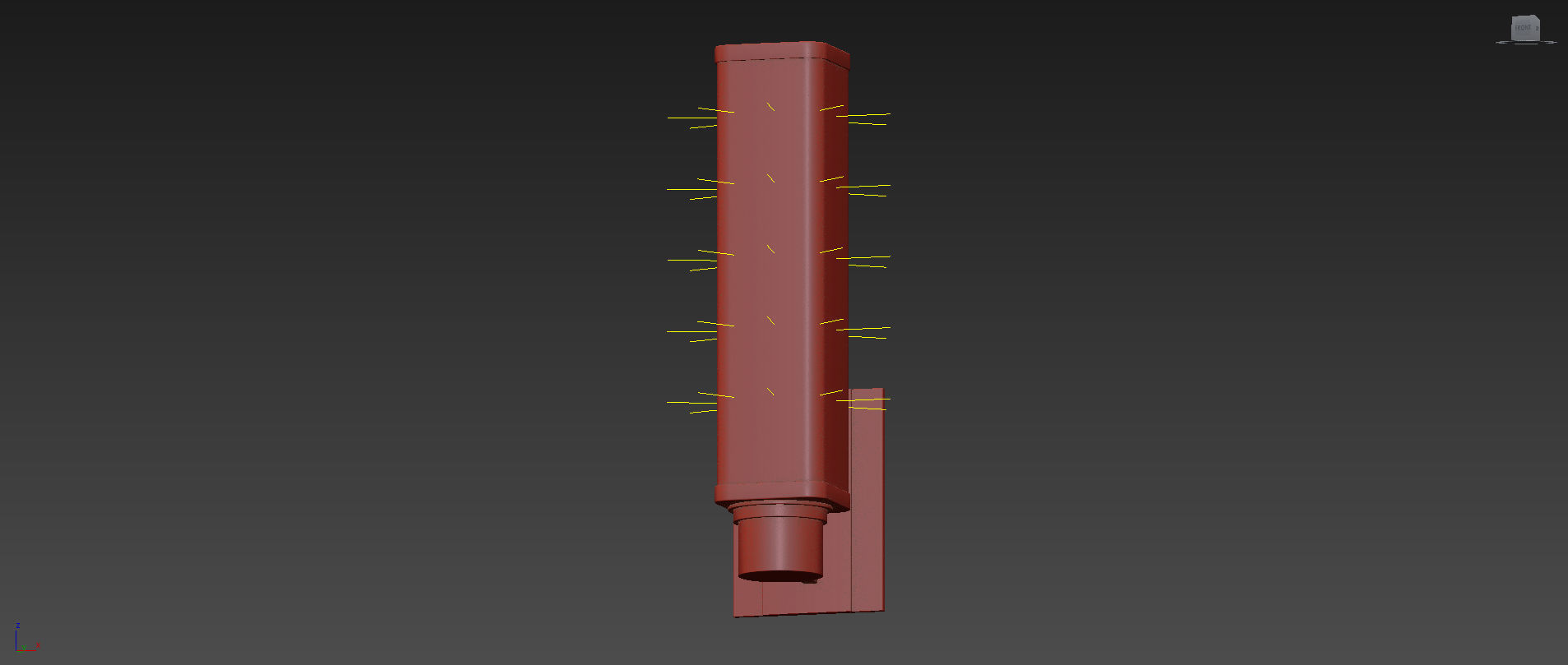 Oxon Hill 1-Light Armed Wall Sconce by Brayden Studio 3D model_11