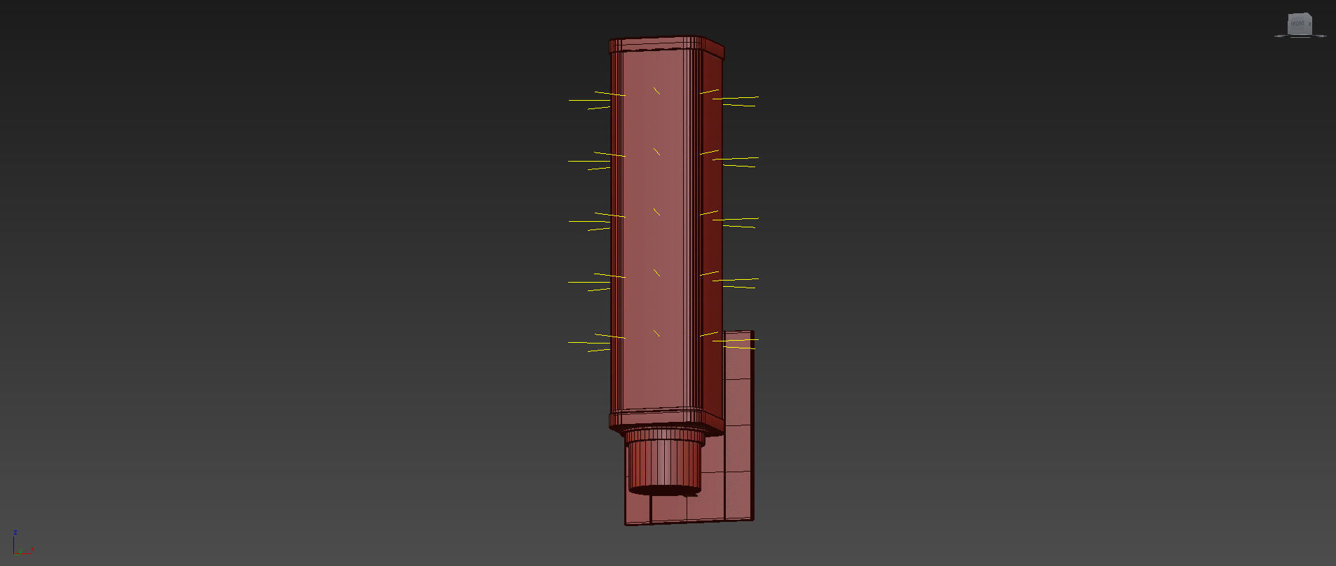 Oxon Hill 1-Light Armed Wall Sconce by Brayden Studio 3D model_10