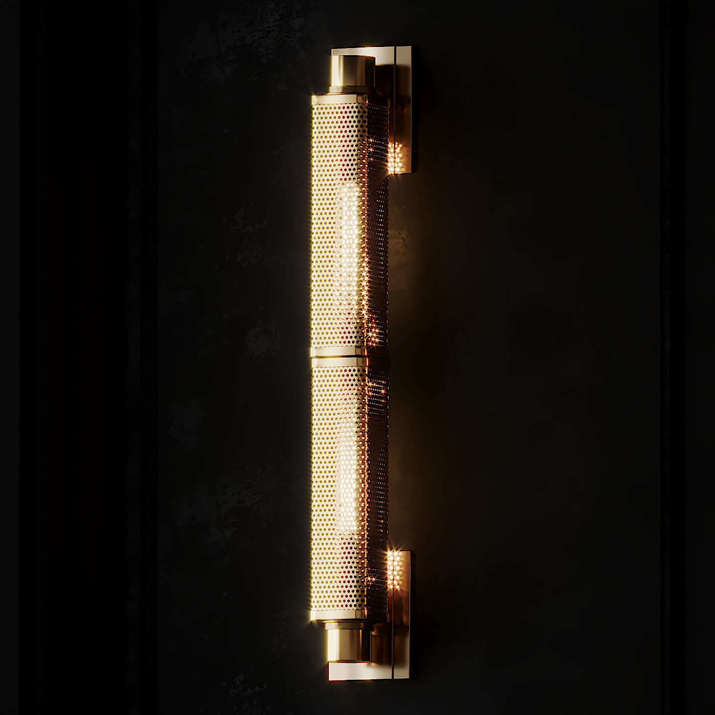 Oxon Hill 1-Light Armed Wall Sconce by Brayden Studio 3D model_4