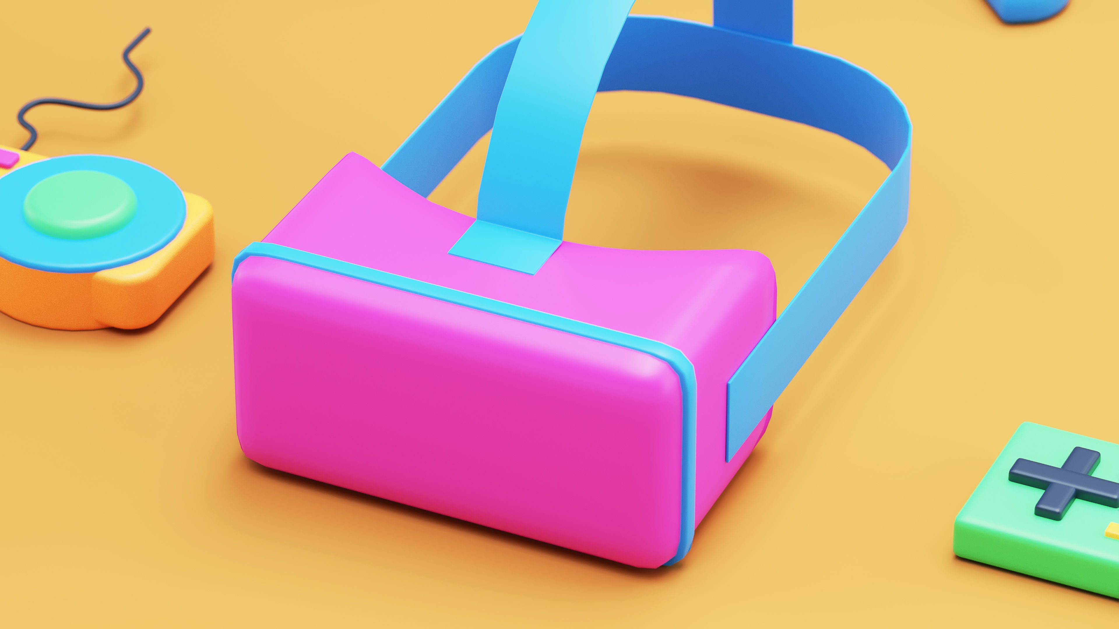 Games Equipment Cartoon Simple 3D Style 3D model_4