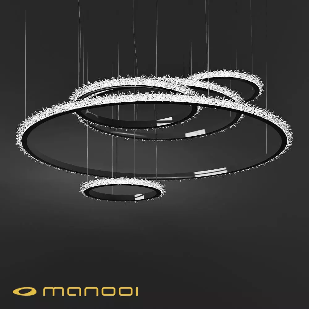 Halo Crystal Chandelier 3D model