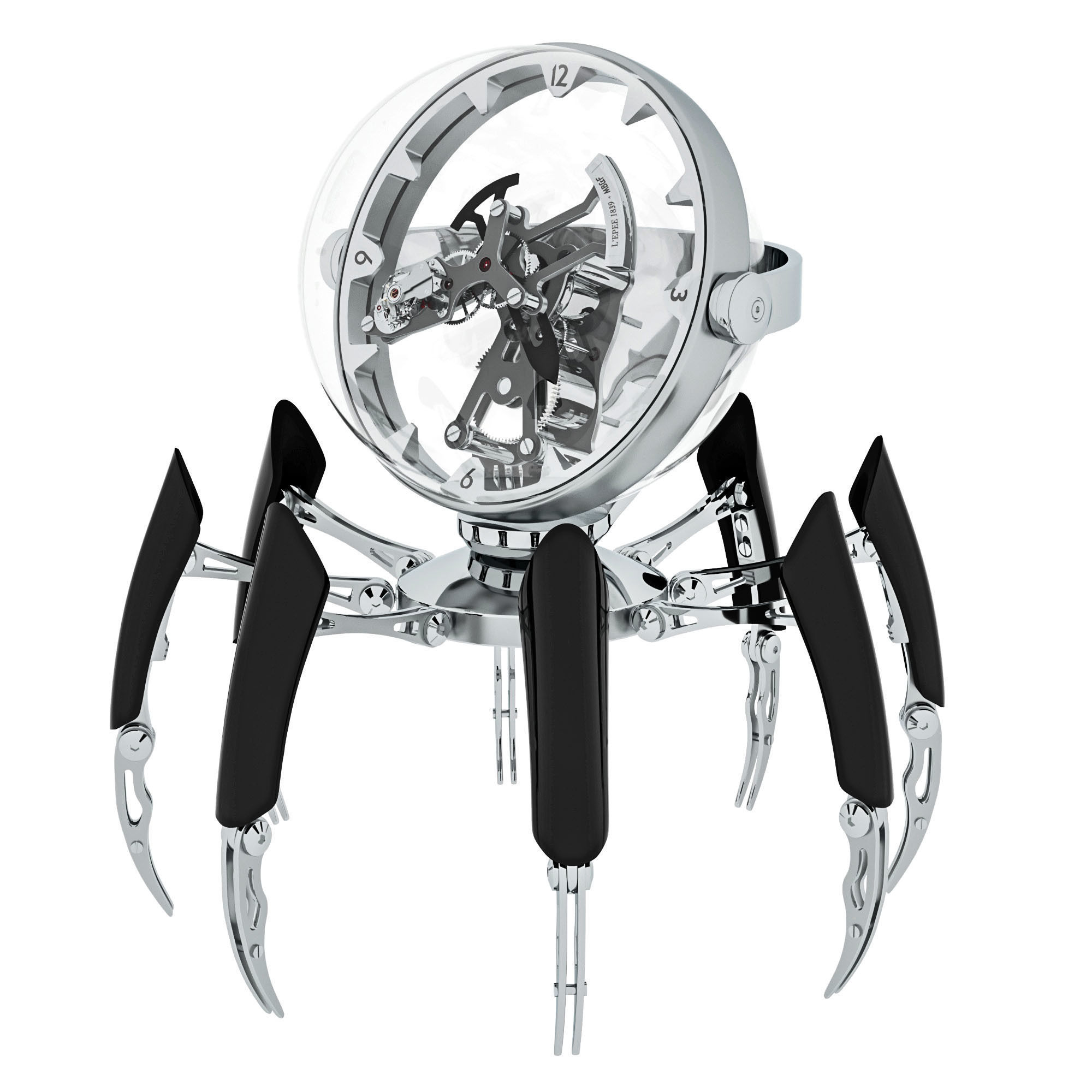 Swiss table clock OCTOPOD 3D model_5