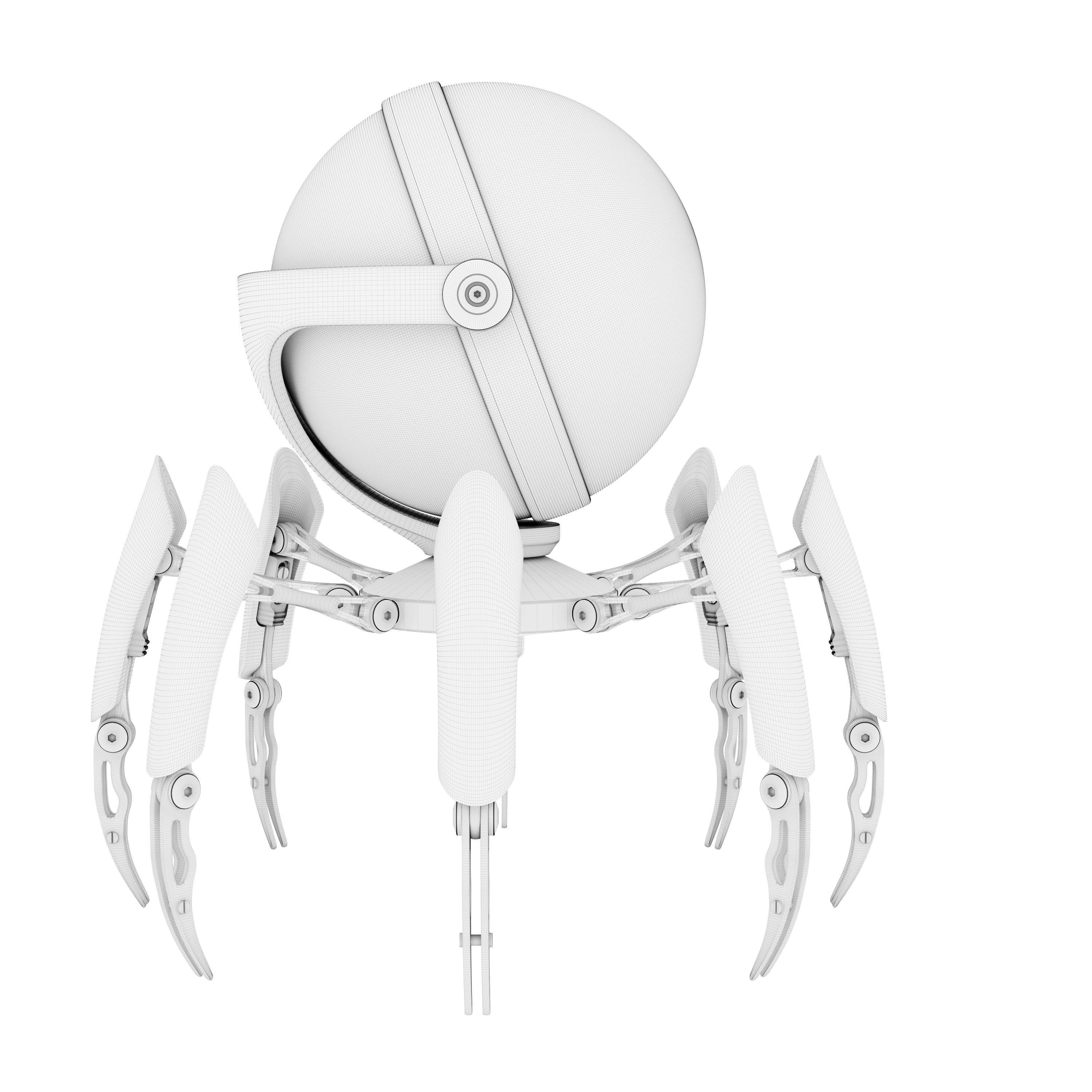 Swiss table clock OCTOPOD 3D model_3