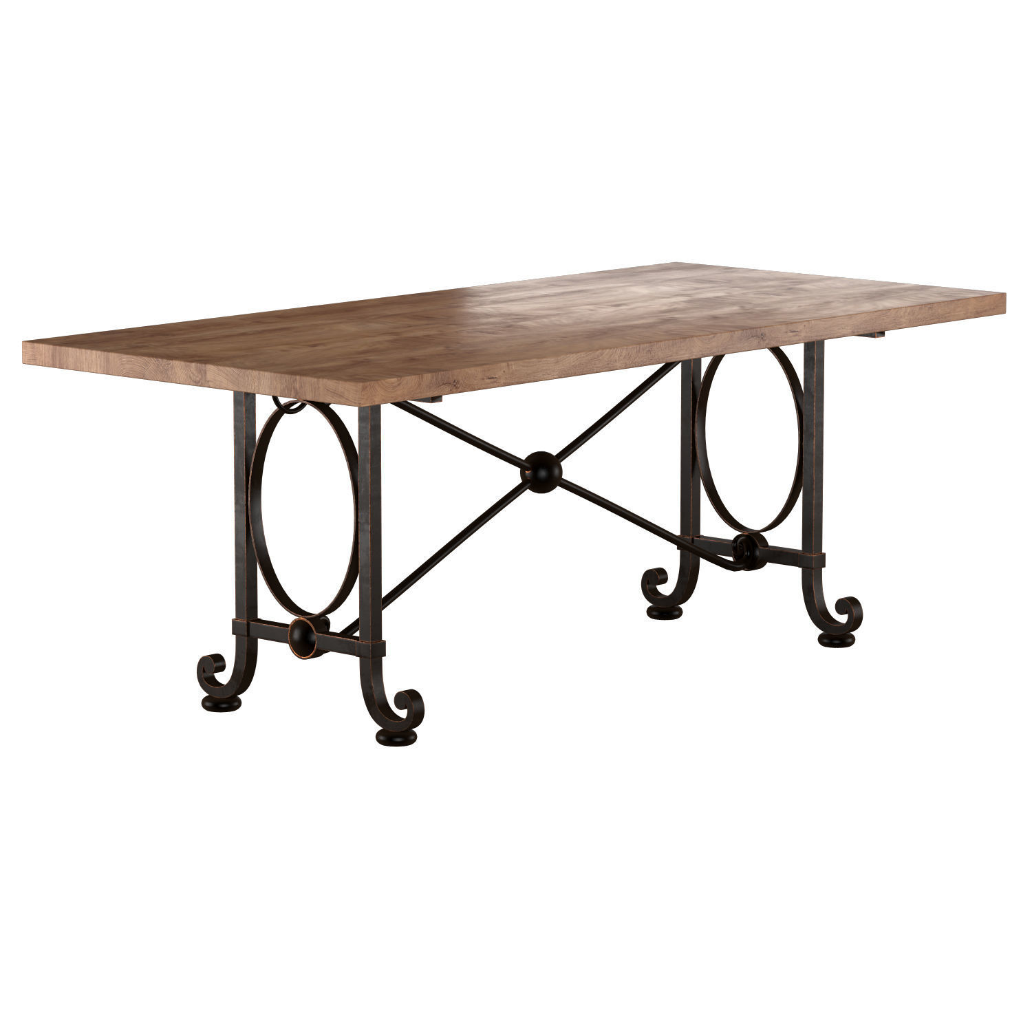 Gilbert Poillerat Dining table 3D model_1