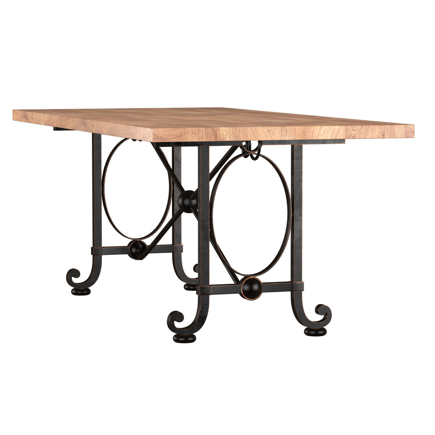 Gilbert Poillerat Dining table 3D model_2