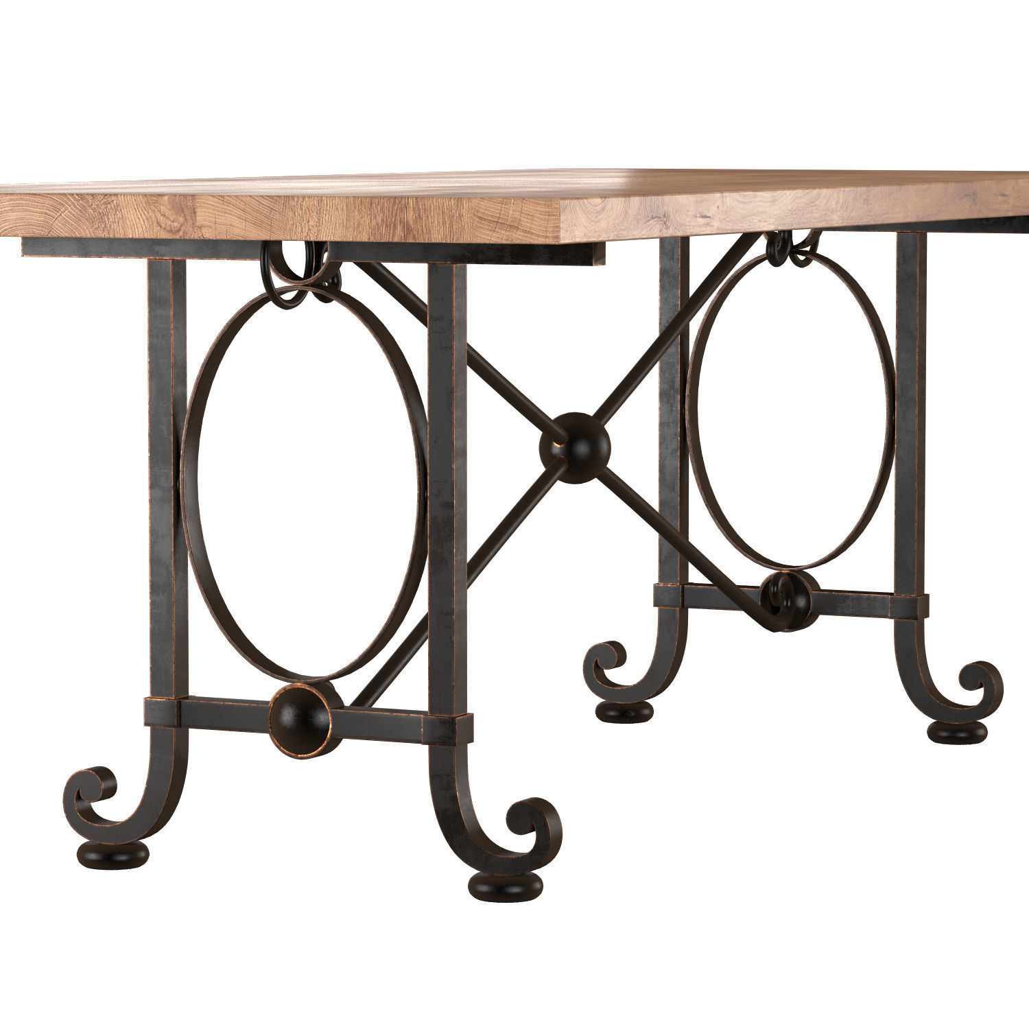 Gilbert Poillerat Dining table 3D model_3