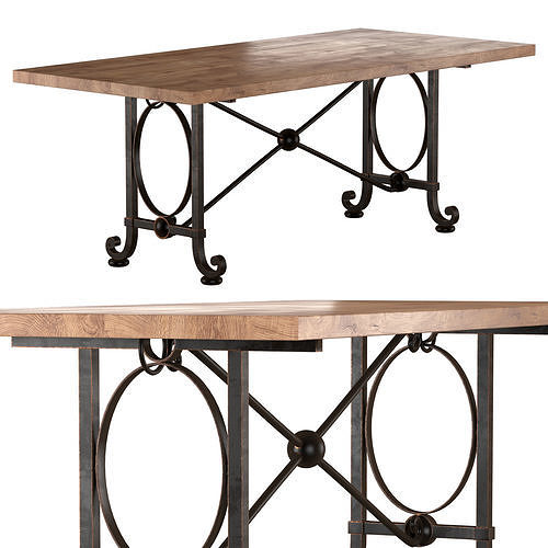 Gilbert Poillerat Dining table 3D model