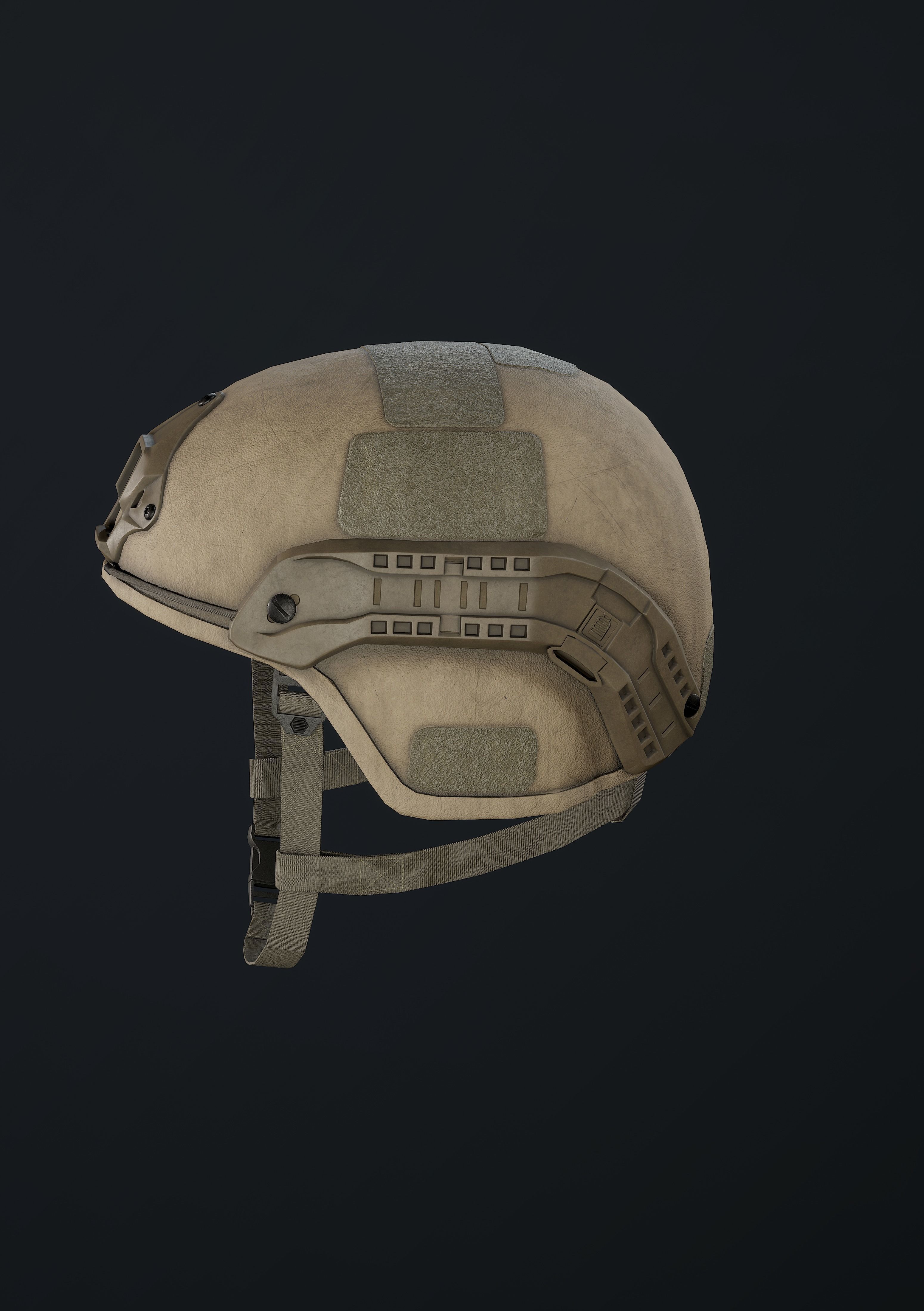 DOMINATOR II Ballistic Helmet Low-poly 3D model_1