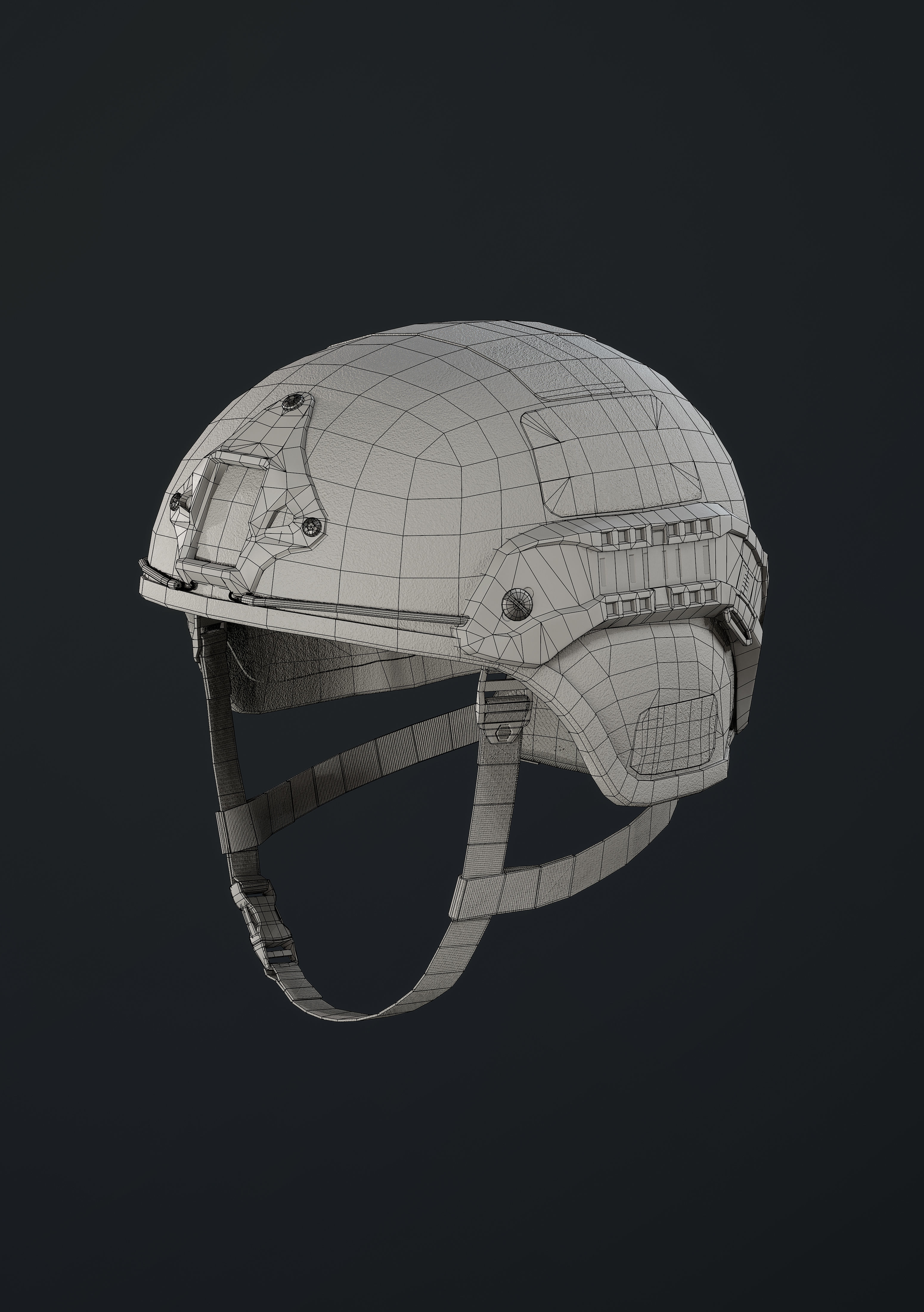 DOMINATOR II Ballistic Helmet Low-poly 3D model_9