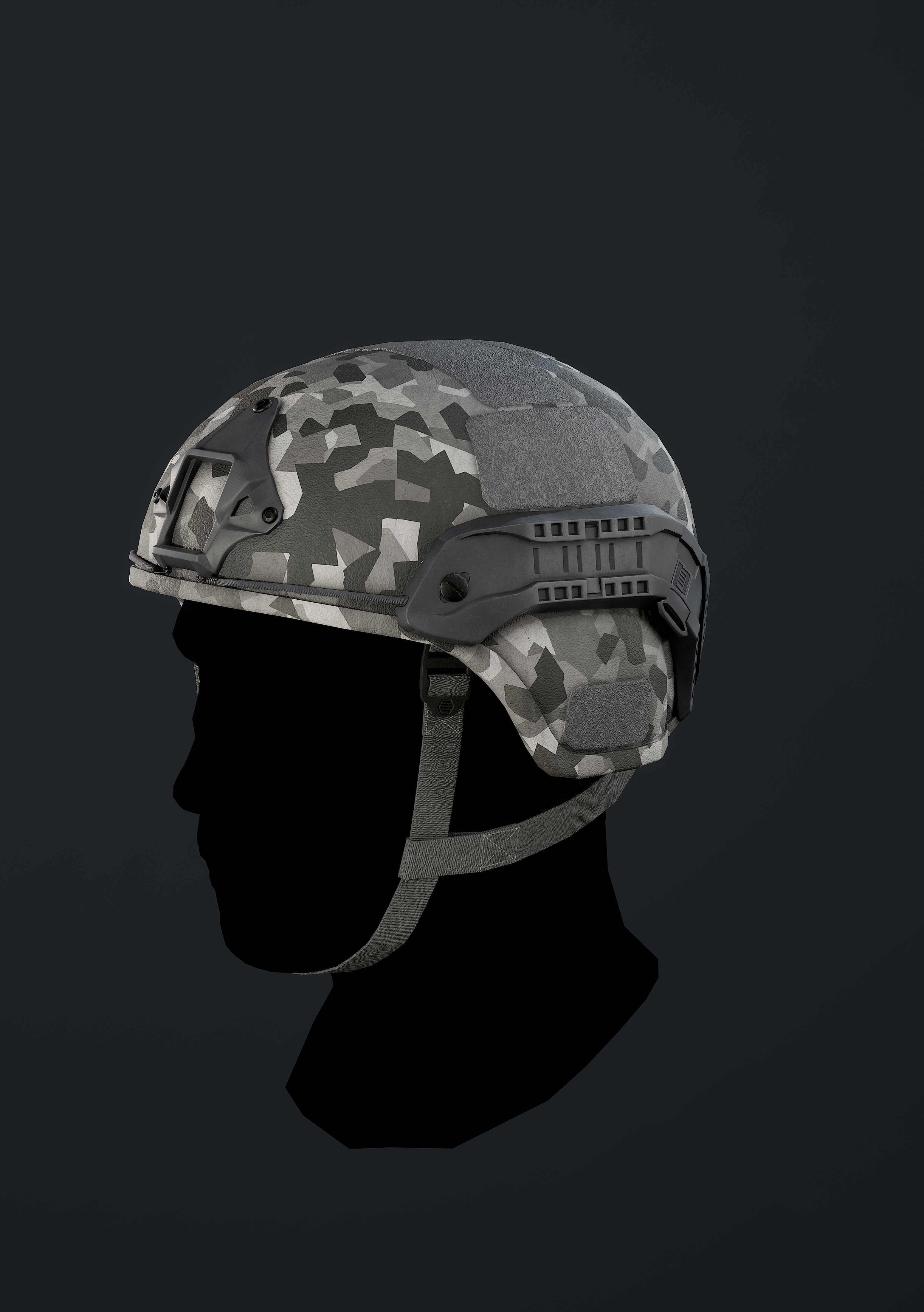 DOMINATOR II Ballistic Helmet Low-poly 3D model_8