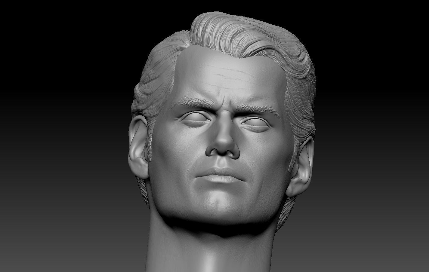 Superman DCEU Henry Cavill head 3D print model_1