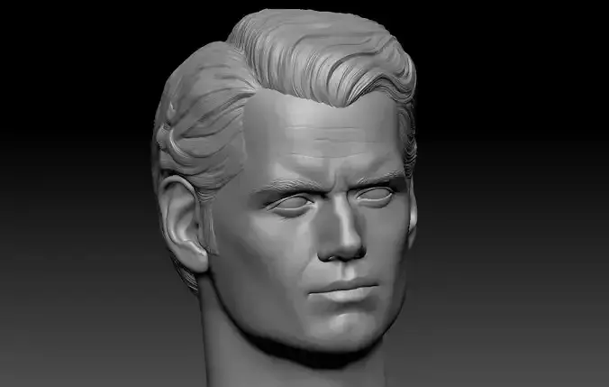Superman DCEU Henry Cavill head 3D print model