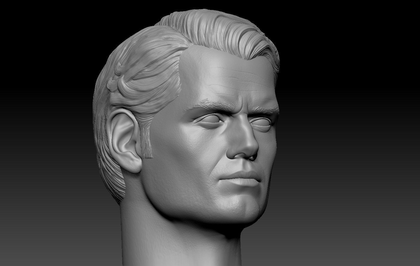 Superman DCEU Henry Cavill head 3D print model_4