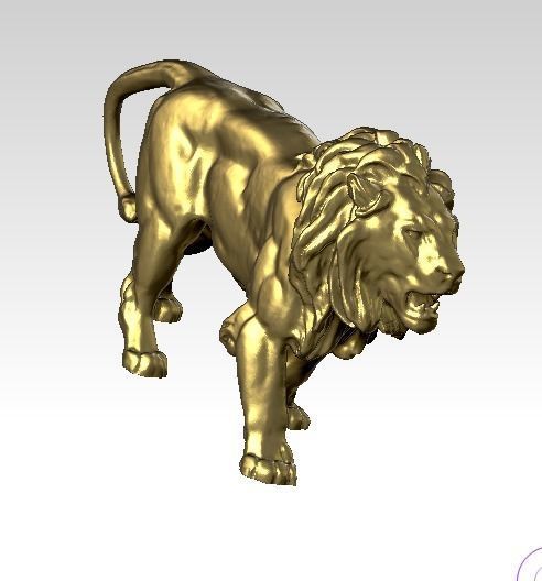Lion Statue 3D print model_1
