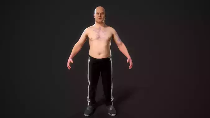 russian man gopnik rigged Low-poly 3D model