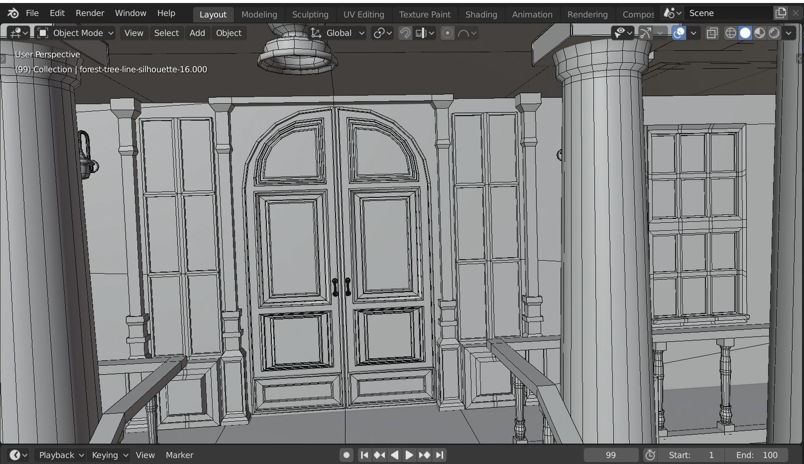 Haunted house 3d model Low-poly 3D model_10