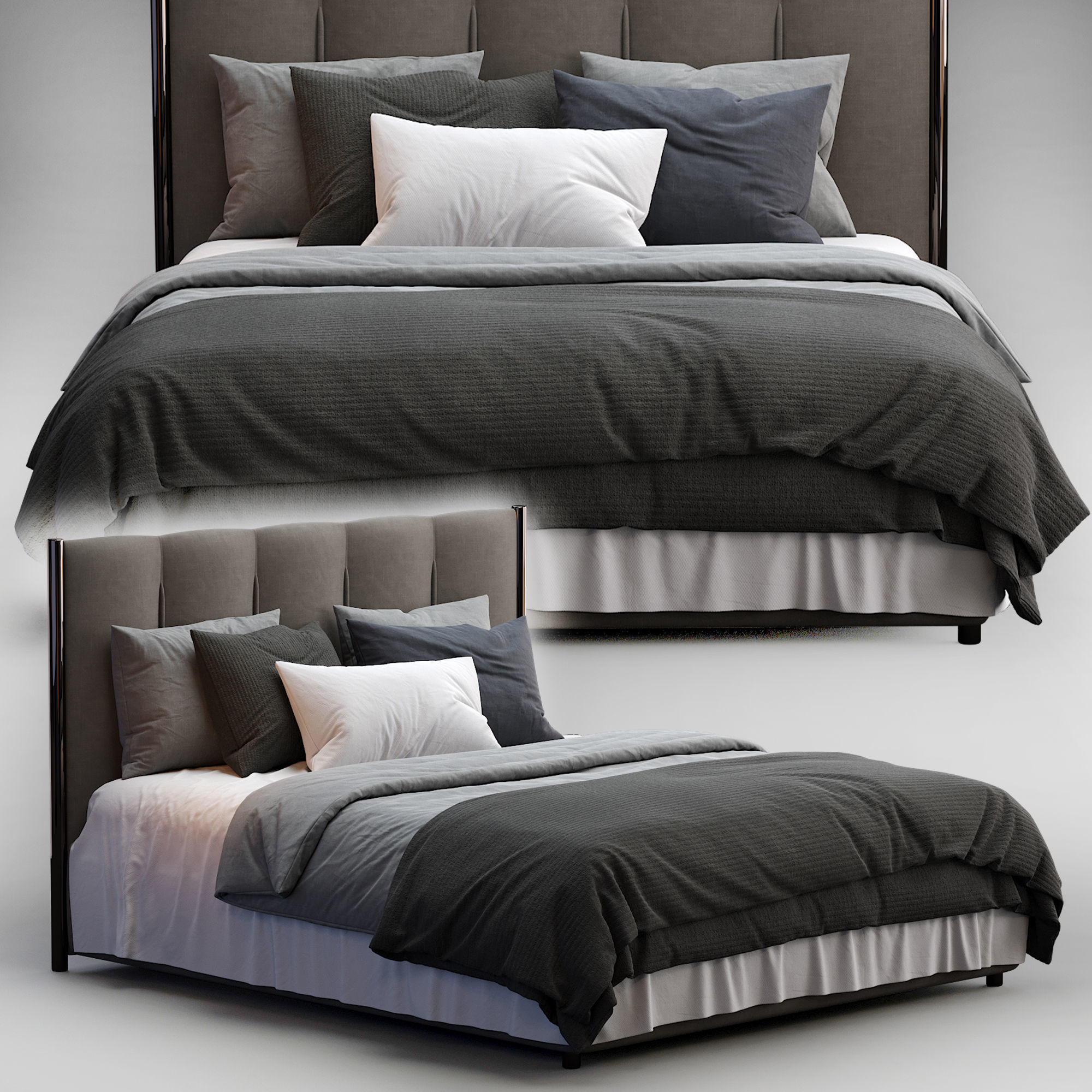 Flou bed KOI 3D model_5