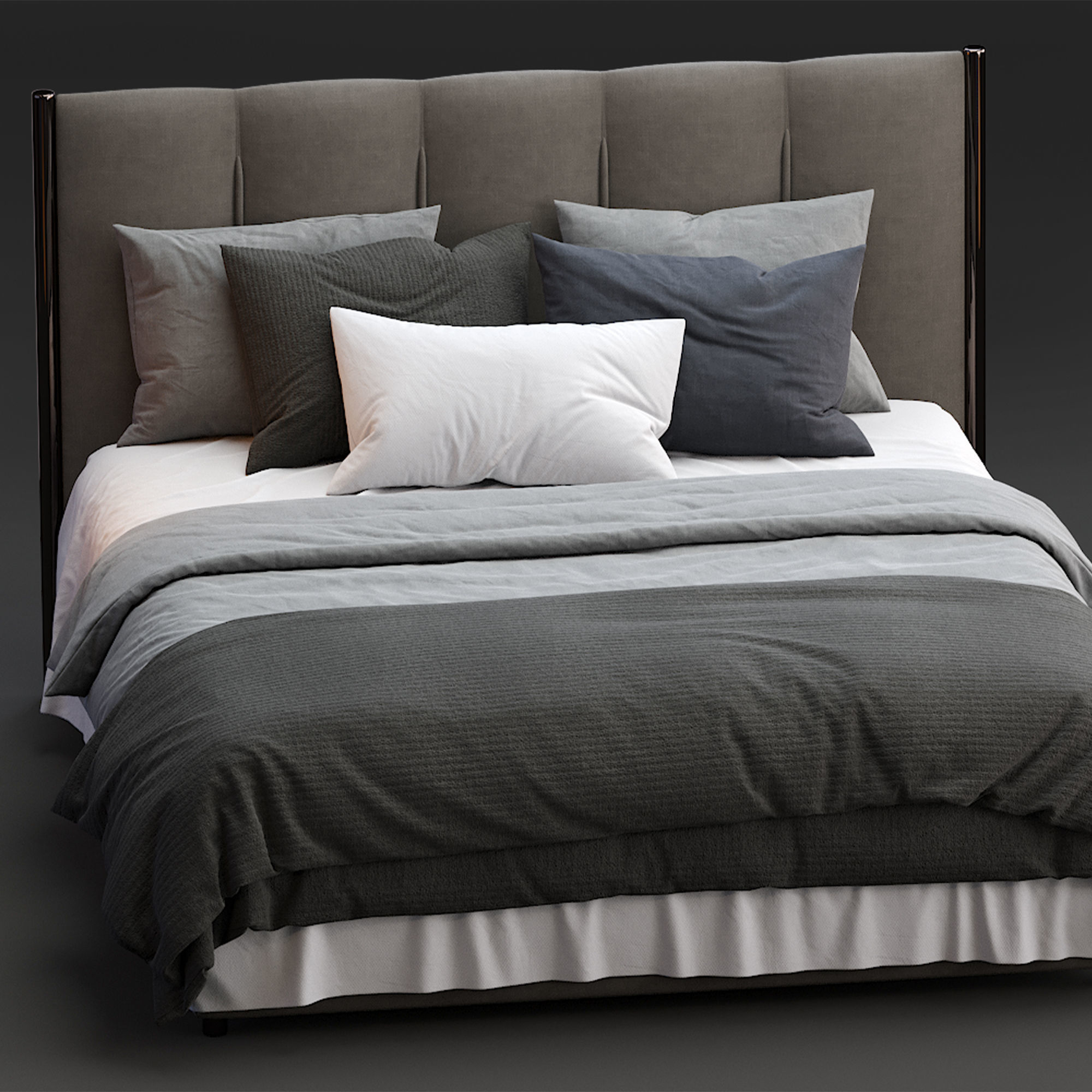 Flou bed KOI 3D model_3