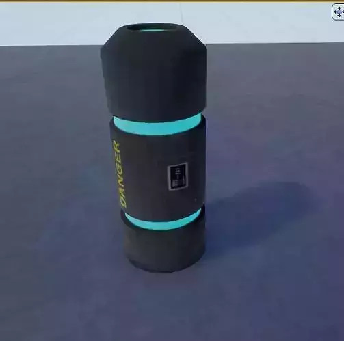 Sci-fi barrel Low-poly 3D model